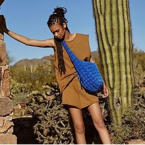 Free People Hot Shot Open Back Set in Washed Tobacco